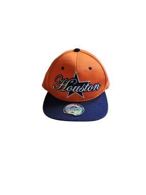NWT Houston Astros Baseball Snapback Cap - Orange and Navy